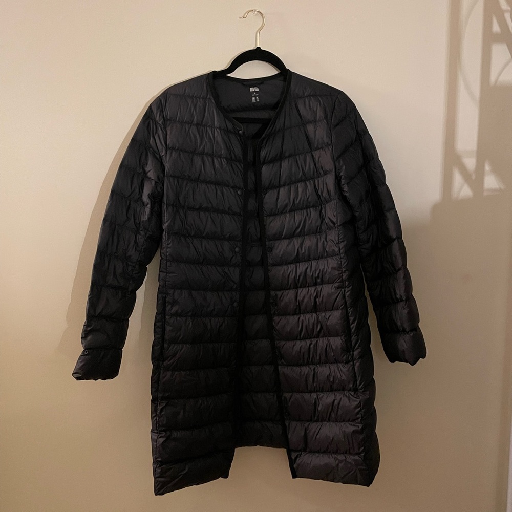 UNIQLO LONG BLK JACKET SIZE M🧥